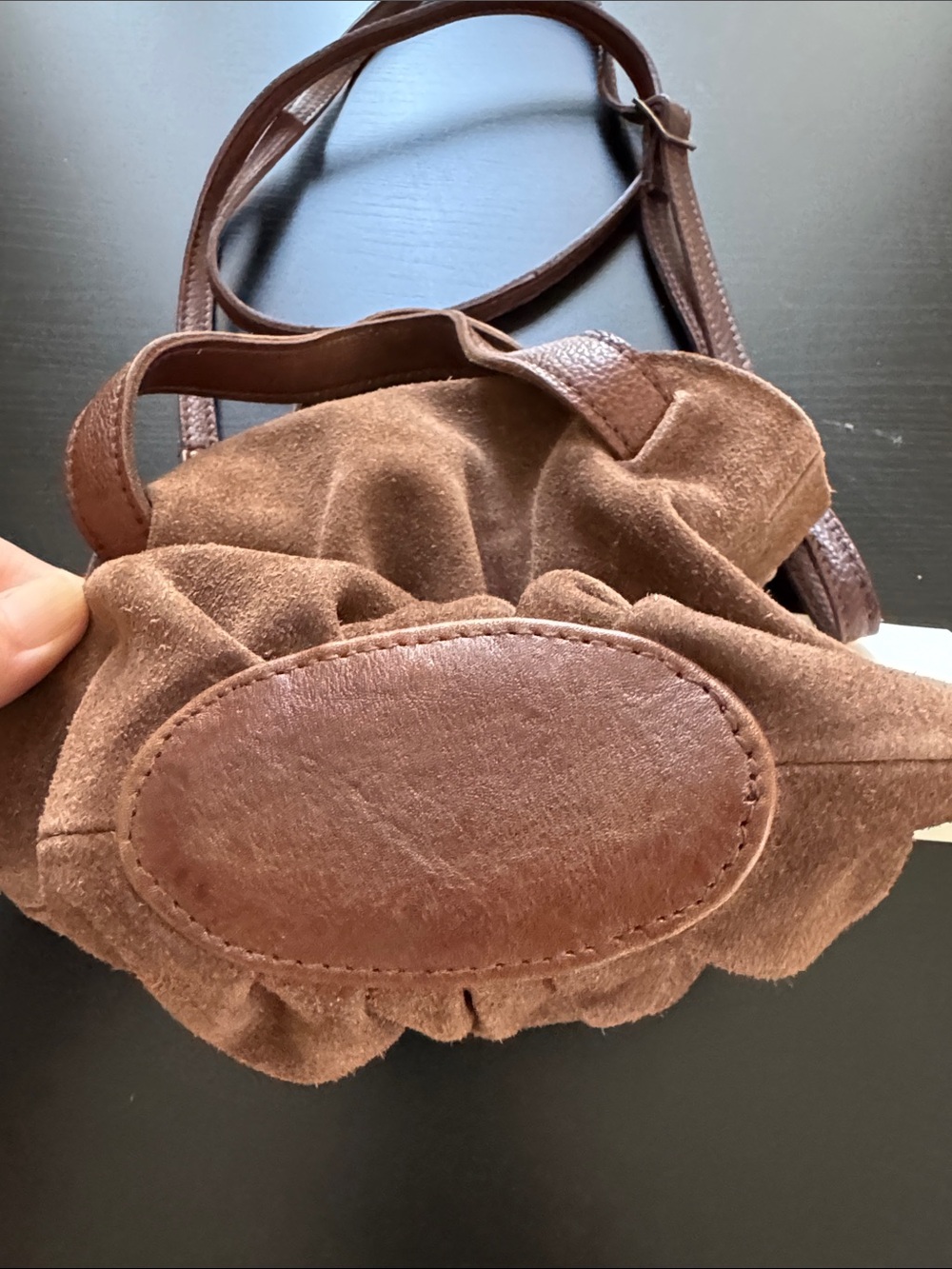 Free People Suki Mini Tote Suede Leather Brown Slouchy Crossbody Bag - NEW - Picture 11 of 12